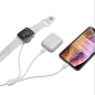 Preview: iPhone & Apple Watch 3in 1 Ladekabel 2xLightning + Magnetisch / USB